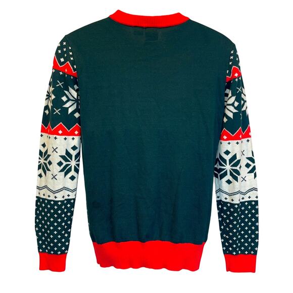 Elf The Movie SANTA OMG I KNOW HIM Ugly Christmas Sweater Size Small - Picture 2 of 4